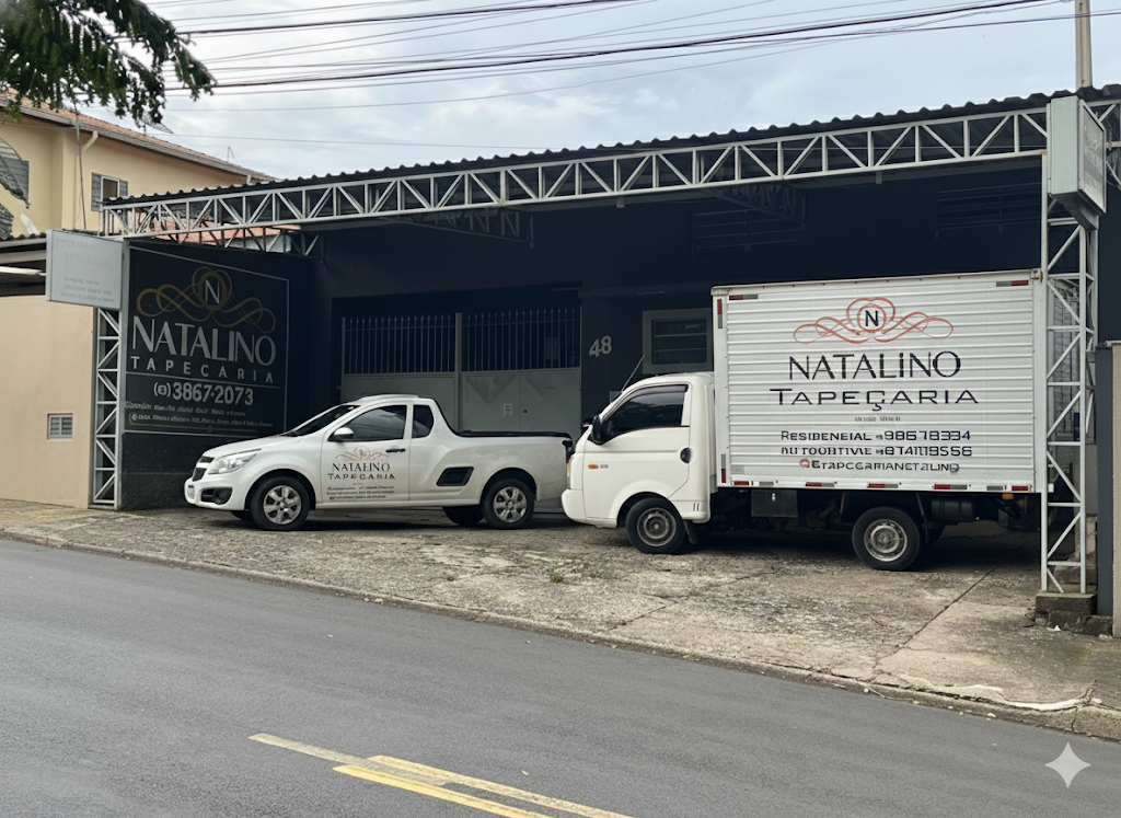 Fachada da Tapeçaria Natalino em Jaguariúna
